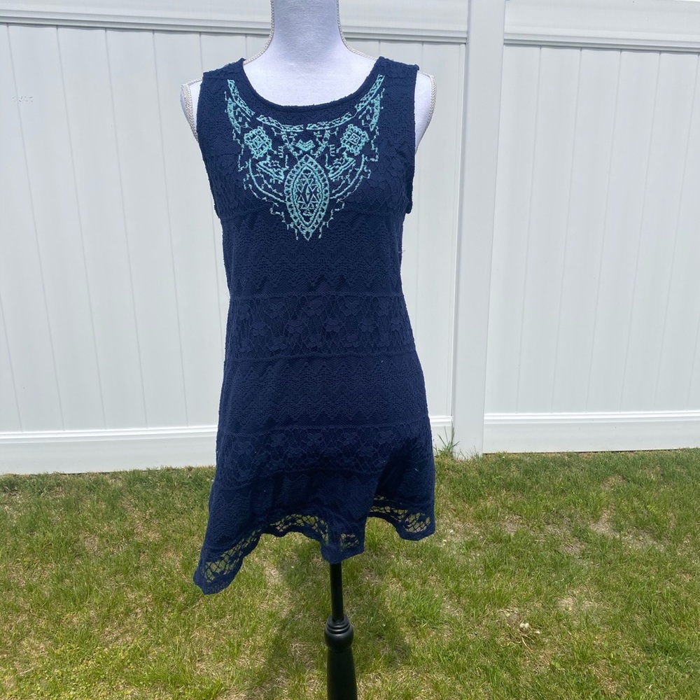 Blue lace sun dress